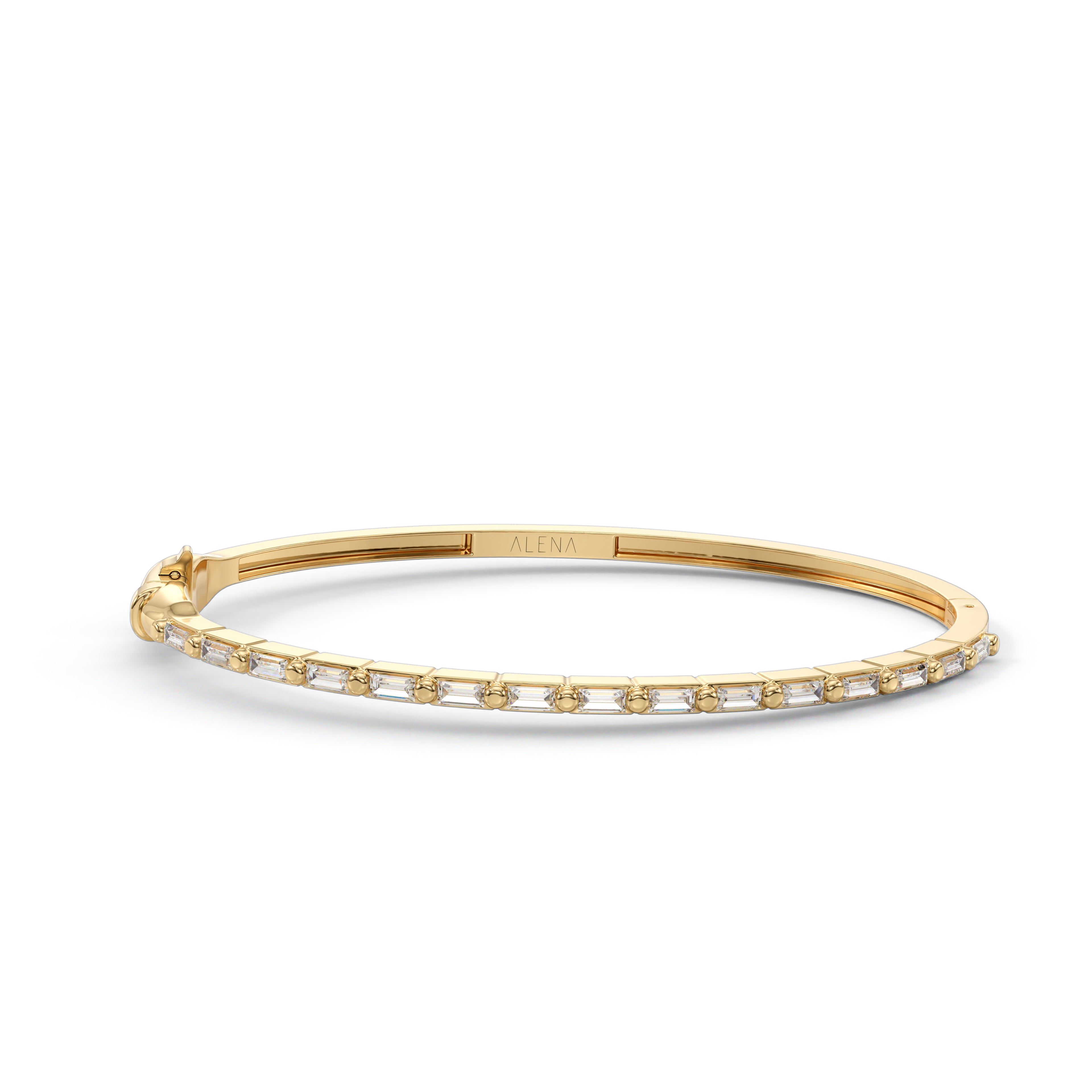 Baguette cut Diamonds Bangel Bracelet