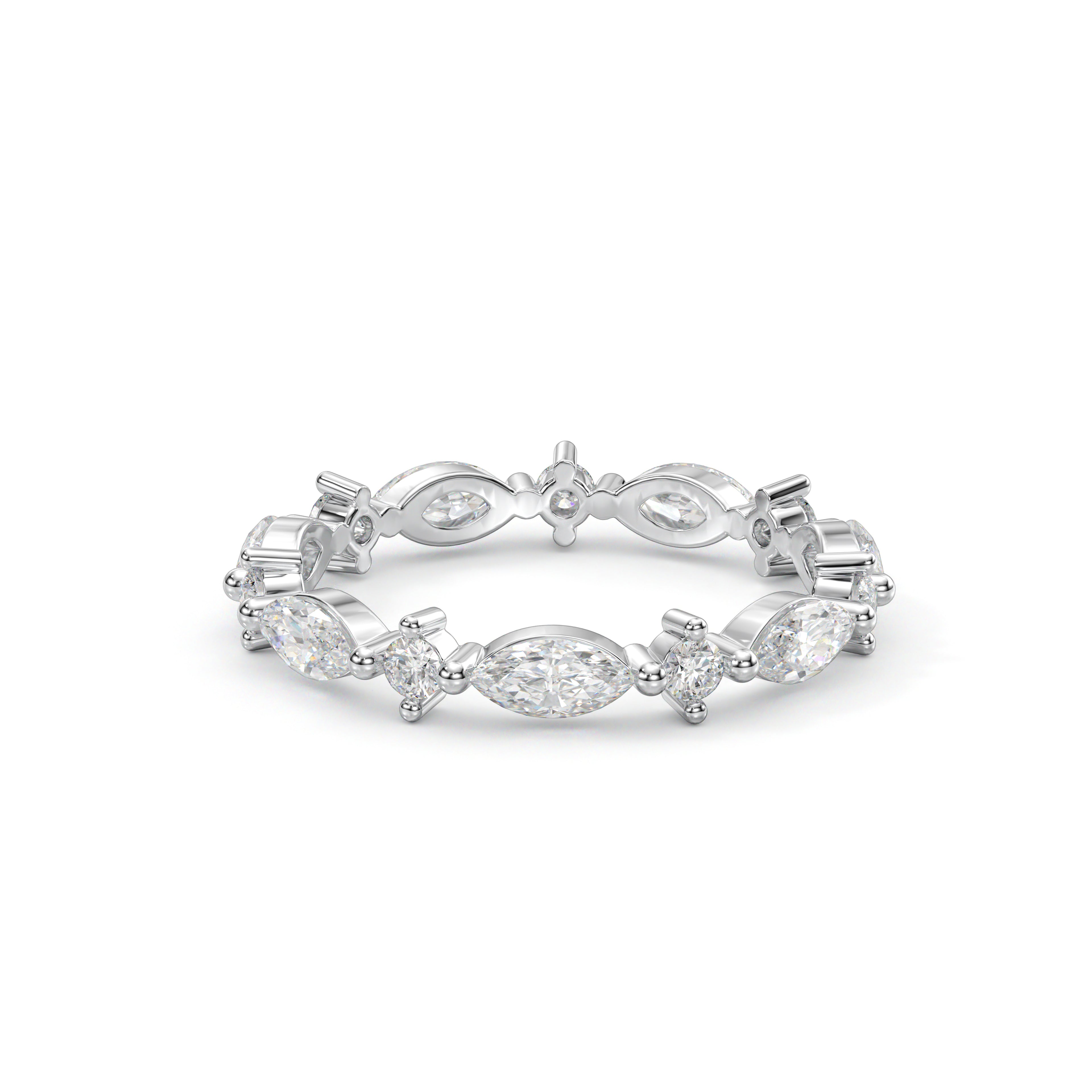 Round & Marquise Diamonds Ring