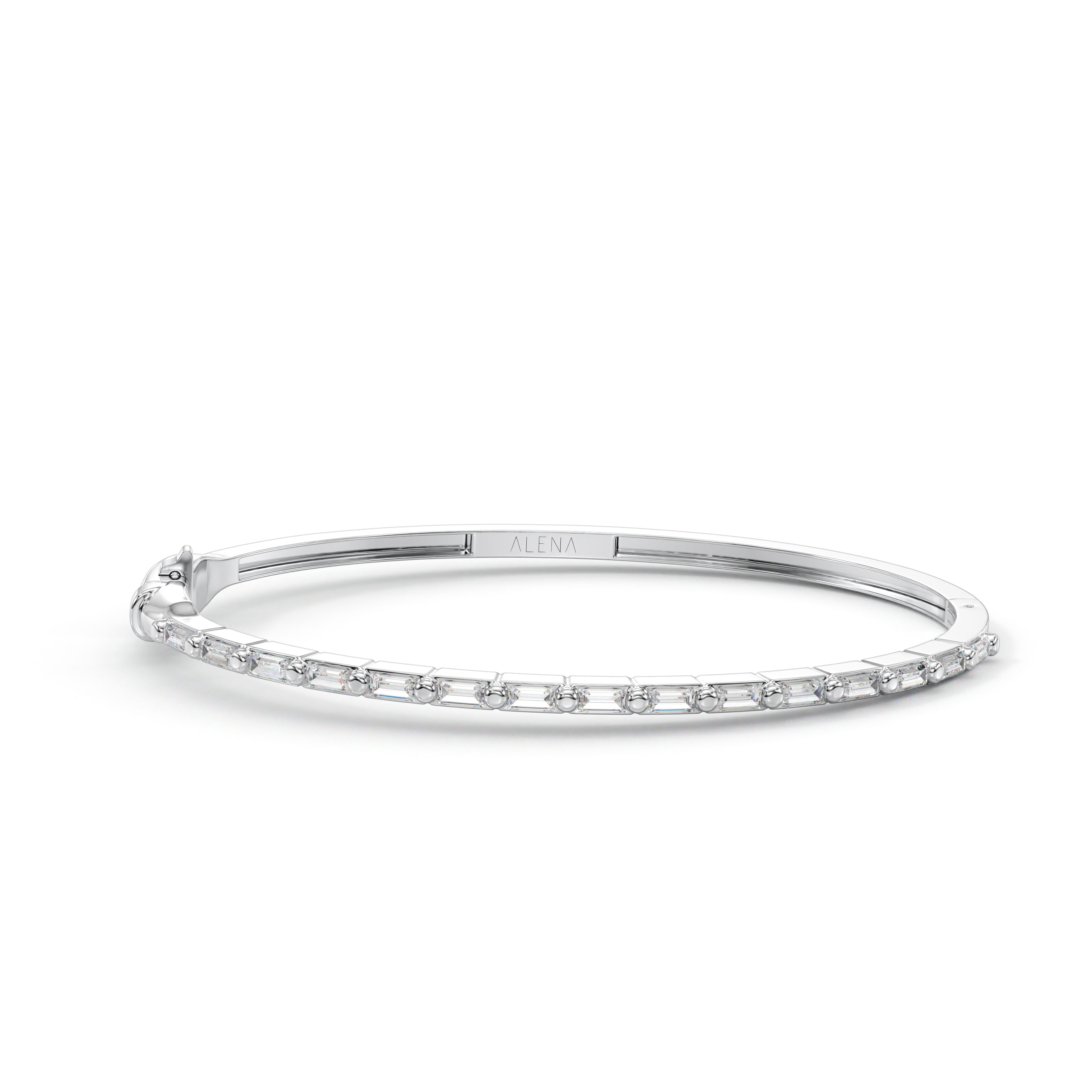 Baguette cut Diamonds Bangel Bracelet