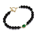 Emerald Bedds & Gold Bracelet