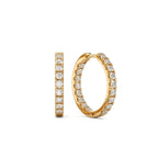 Classic Diamond Hoops Earrings