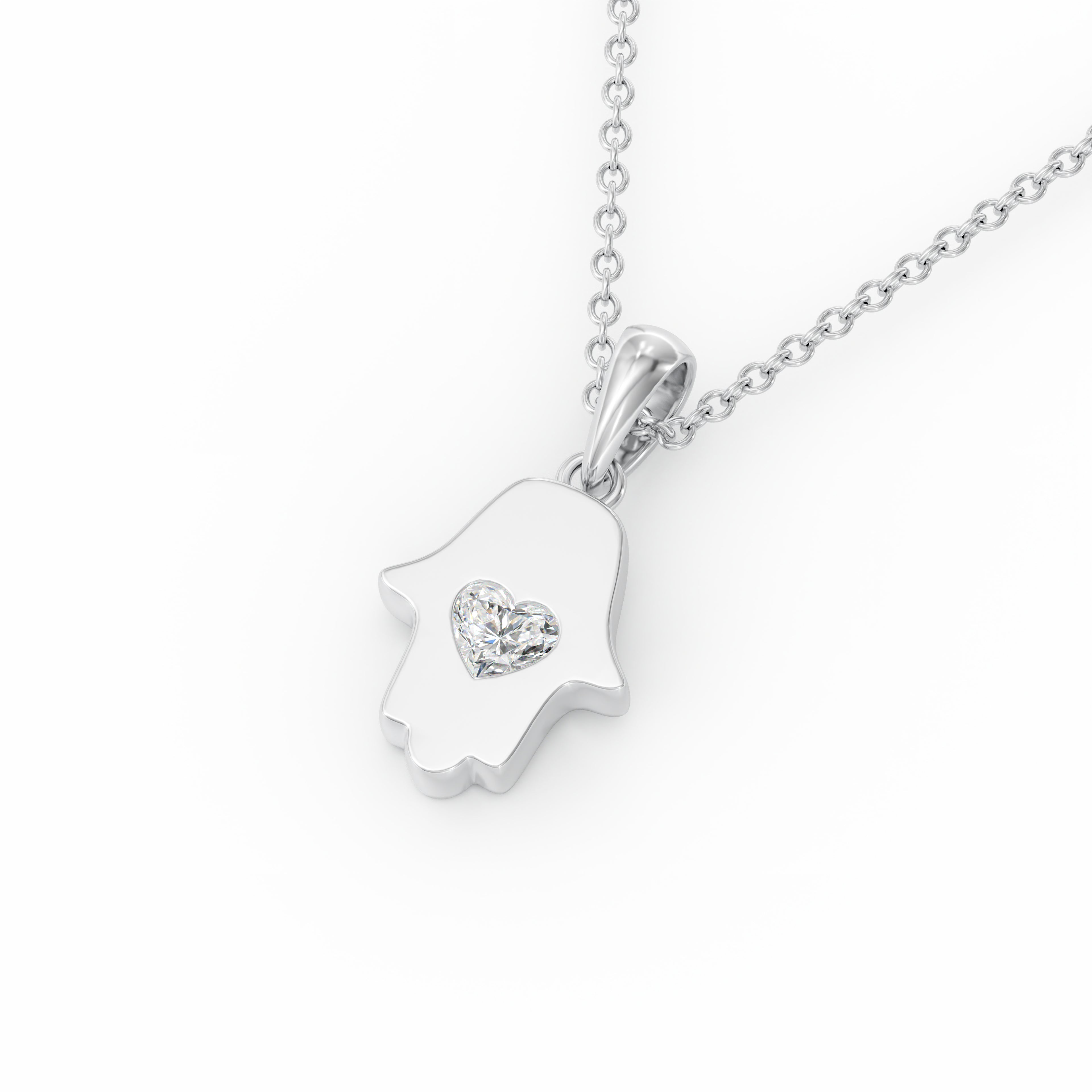 Hamsa Diamond Necklace