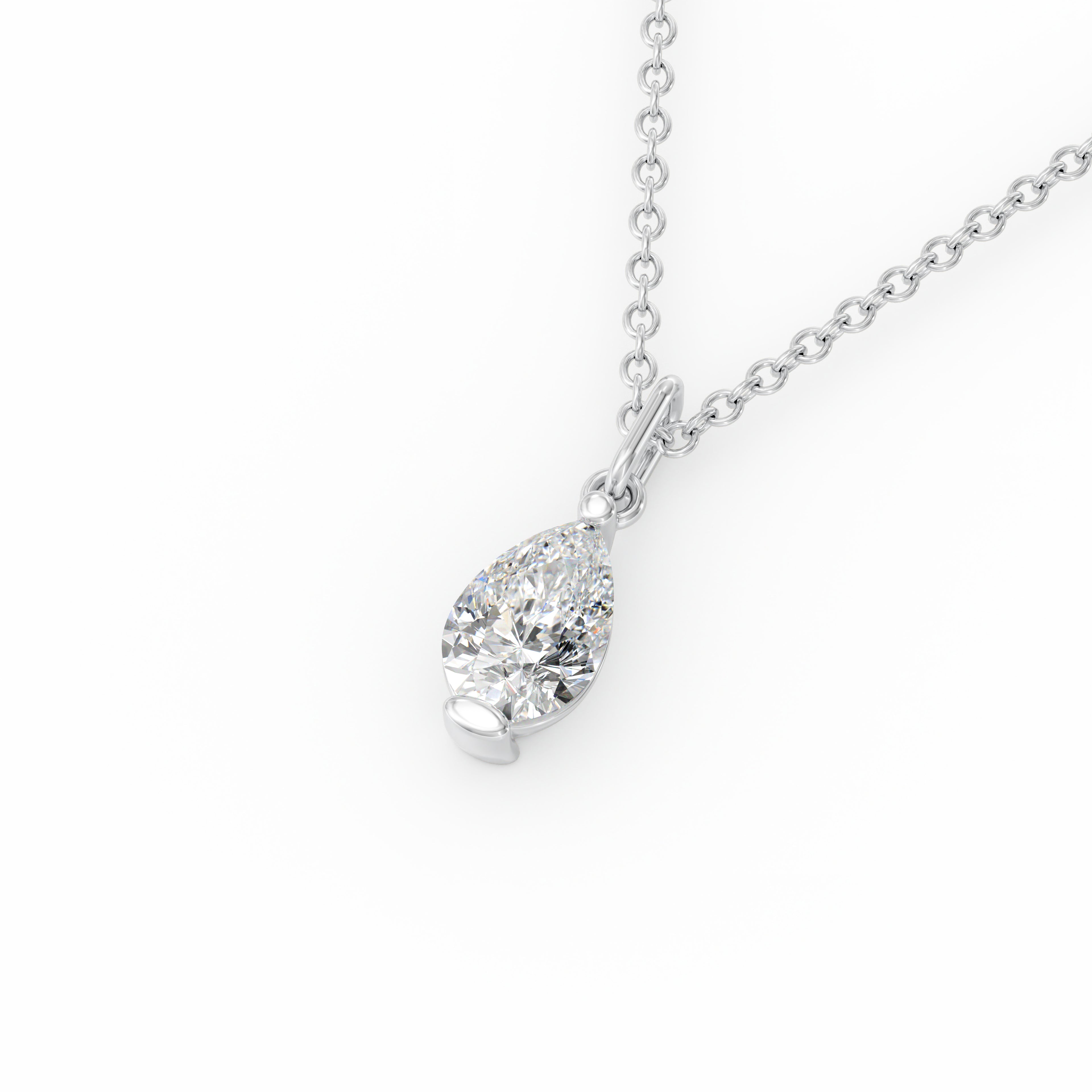 Pear Diamond Pendant