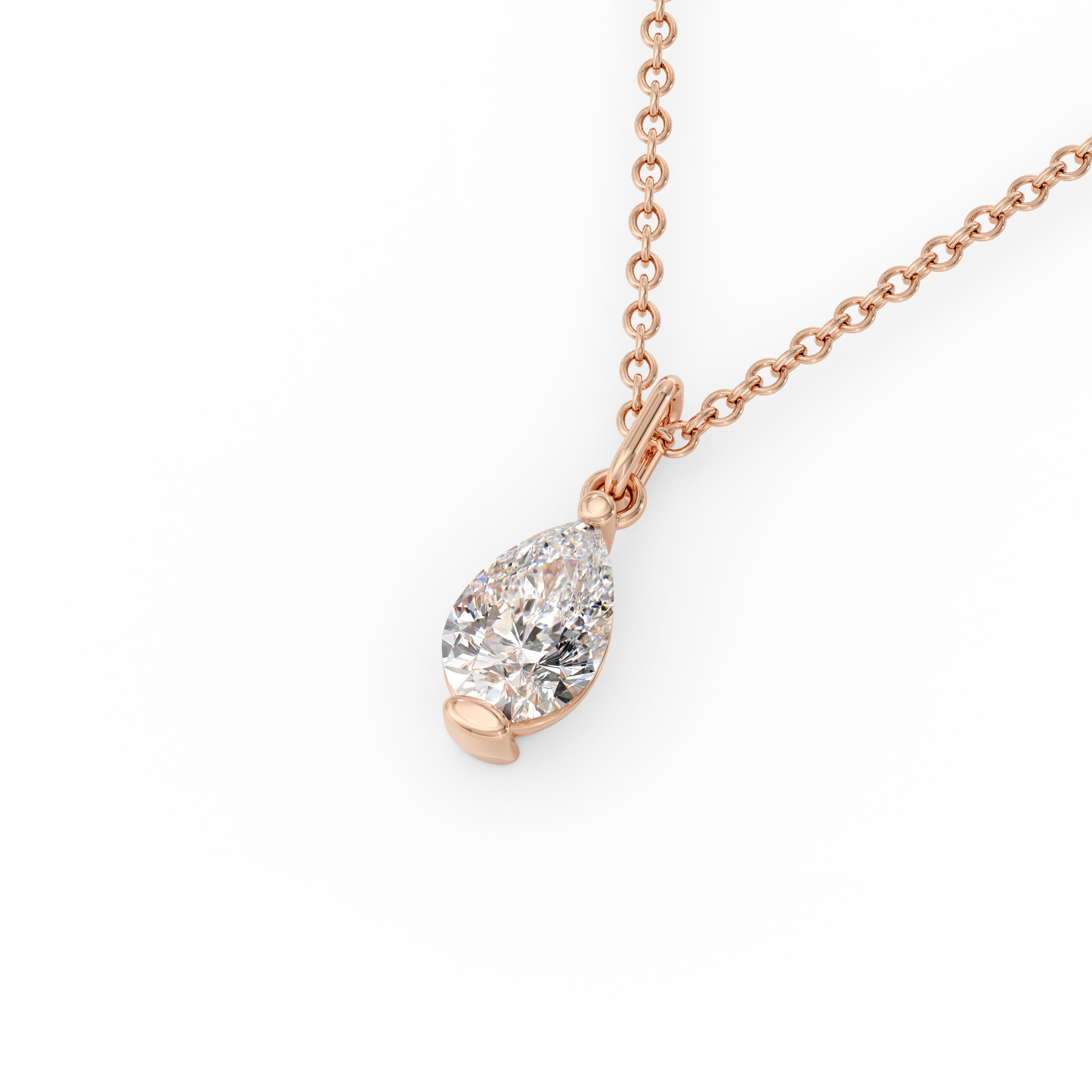 Pear Diamond Pendant