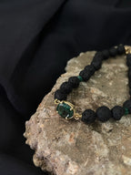 Emerald Bedds & Gold Bracelet