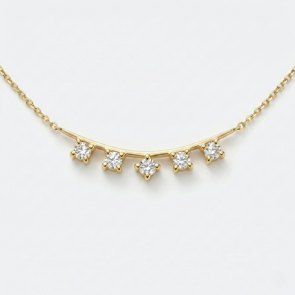 Delicate 5 Diamonds Necklace
