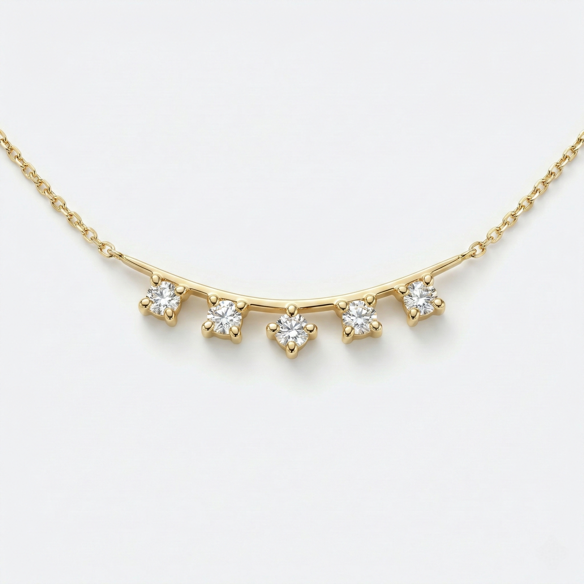 Delicate 5 Diamonds Necklace