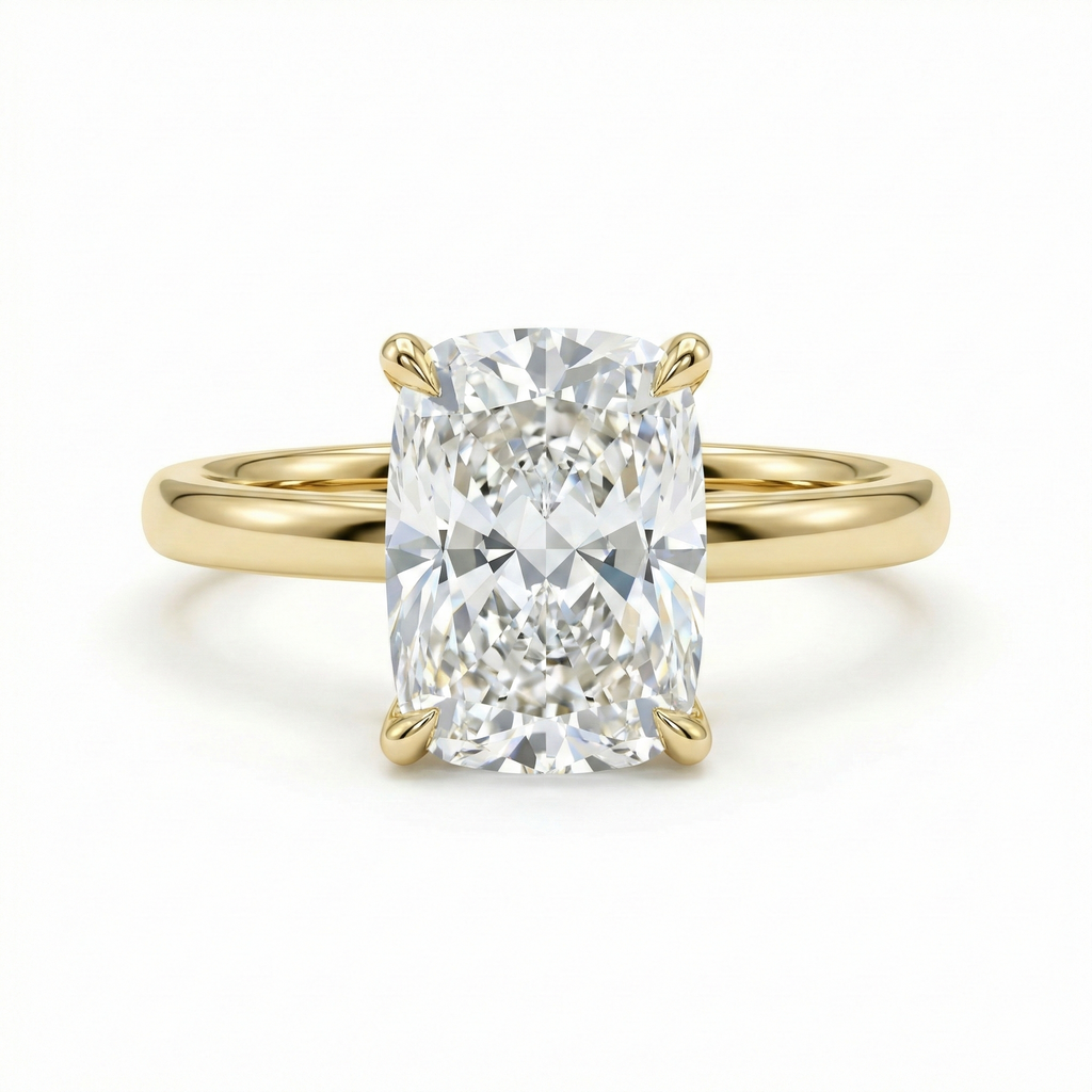 Cushion Solitaire Ring