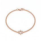 Diamond Star of David Bracelet