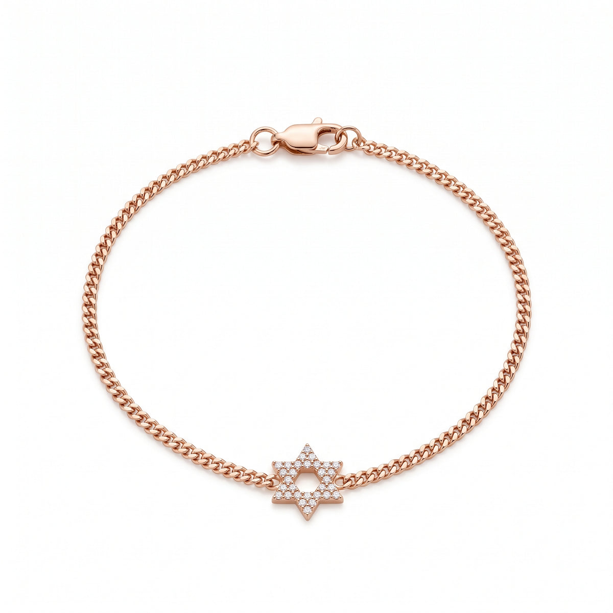 Diamond Star of David Bracelet