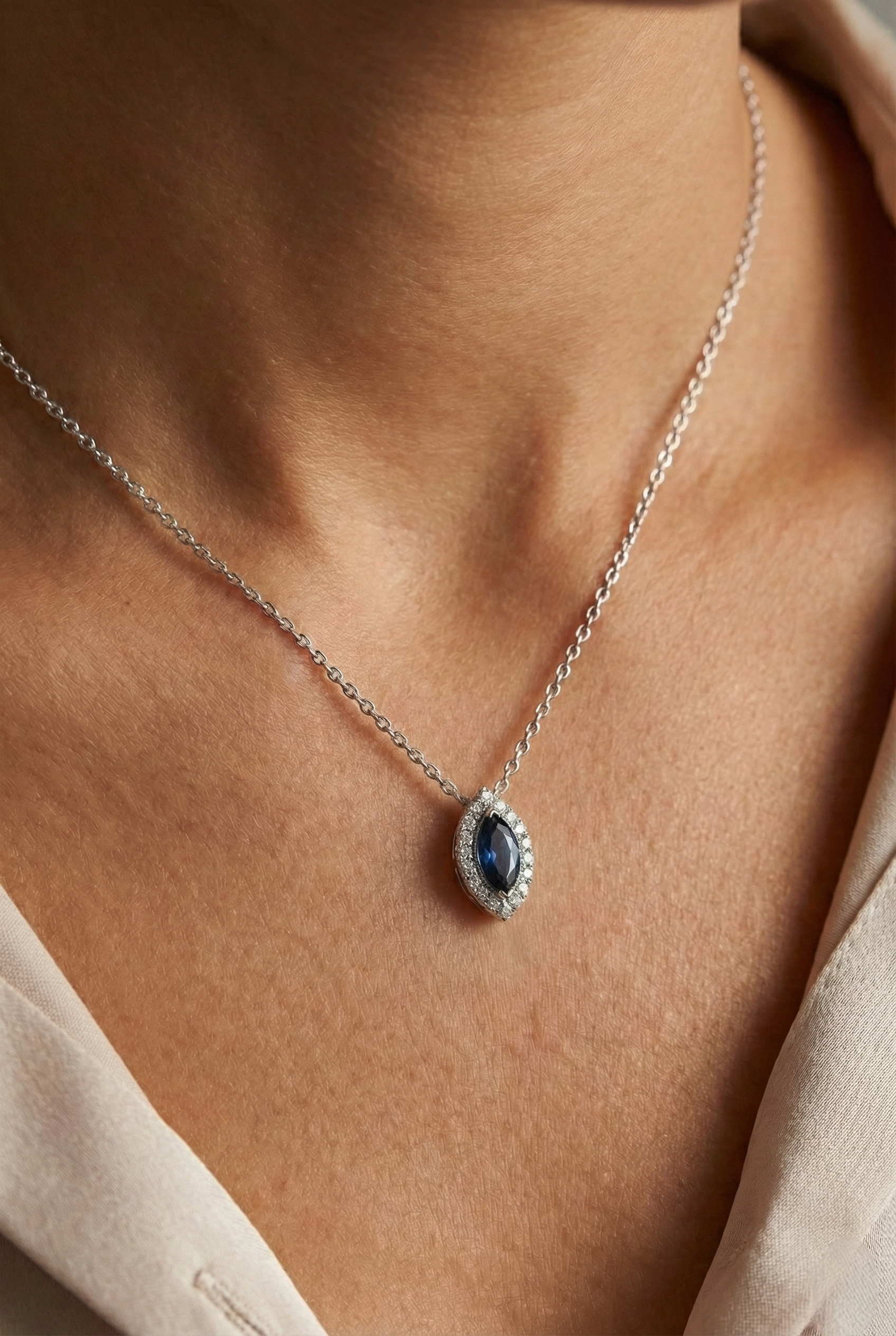 London Blue Marquise Pendant
