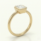 Emerald Cut Bezel Ring