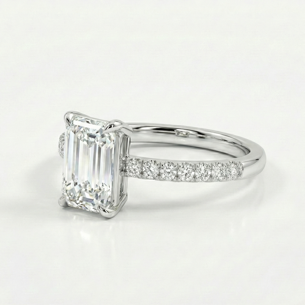 Emerald-cut Diamond Ring