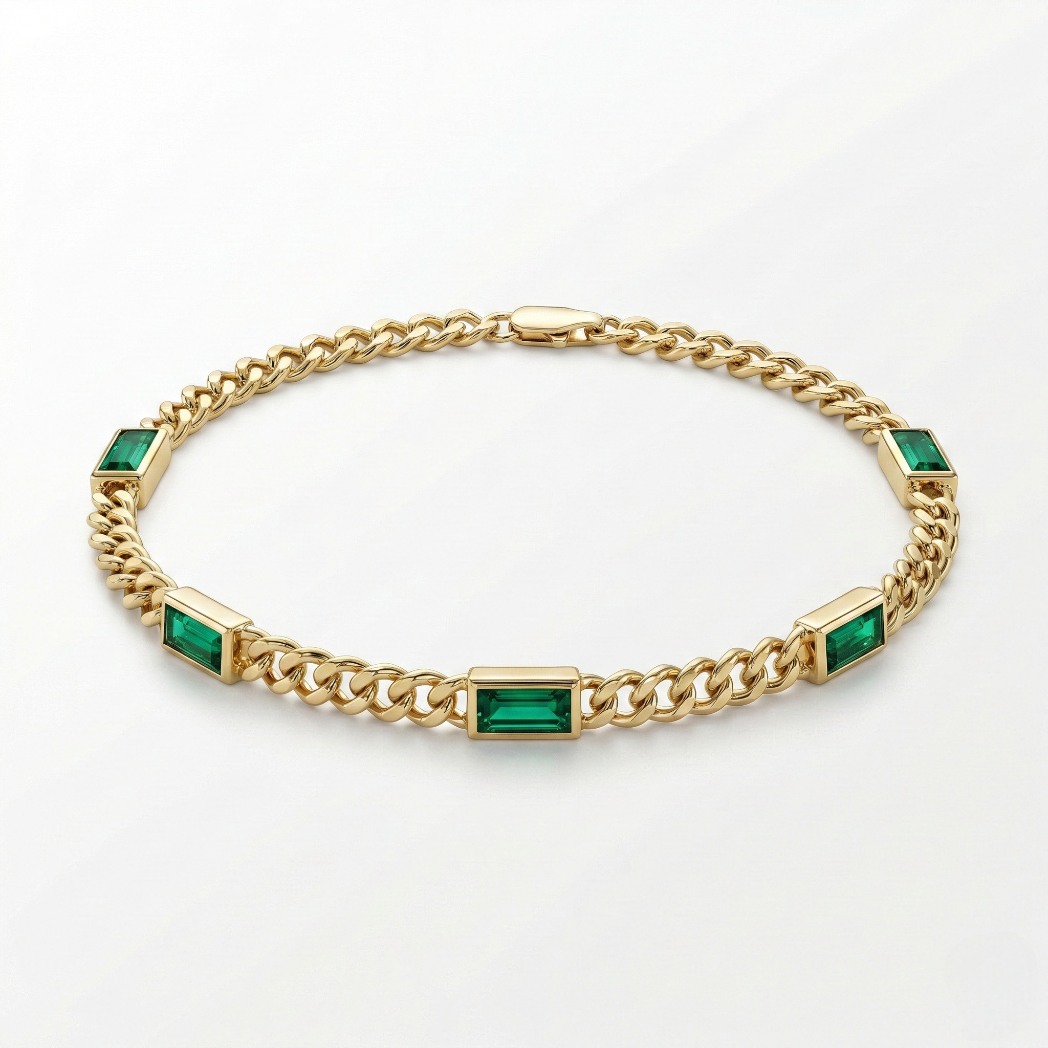Emerald Baguette Bracelet