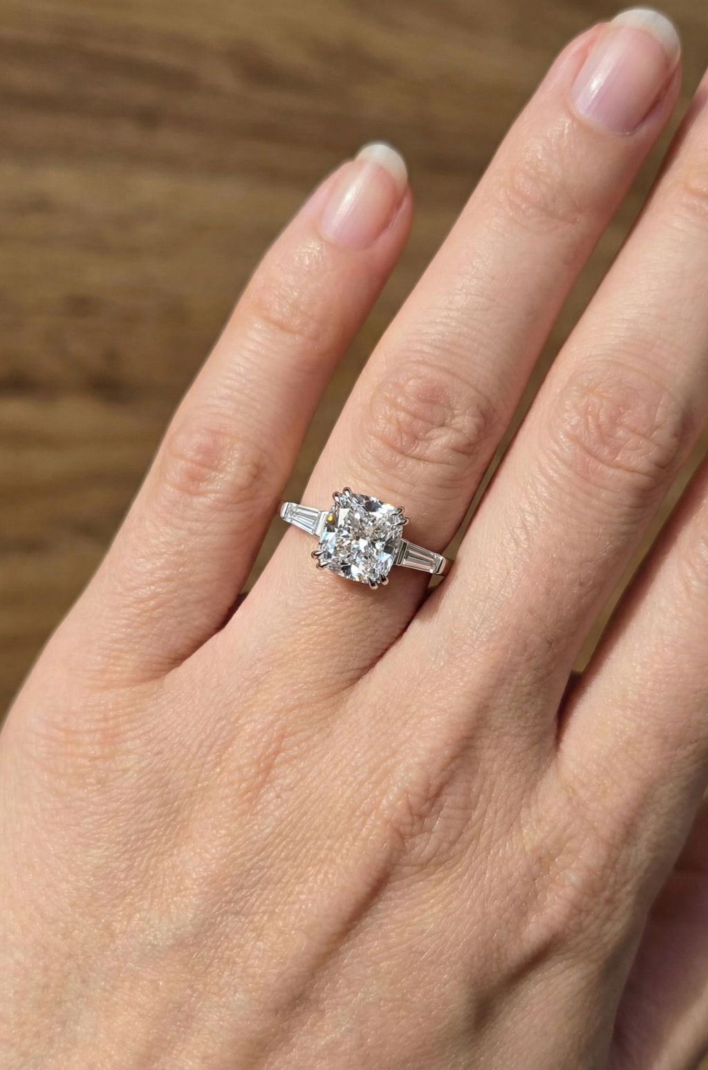 Cushion & Tapered Baguette Ring