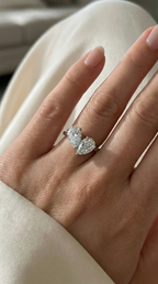 Twin Pear Diamond Ring