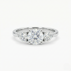 Three Stone Round Diamond Ring