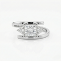 Princess-Cut Diamond Ring with Trillion