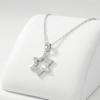 Star Of David Diamonds Necklace