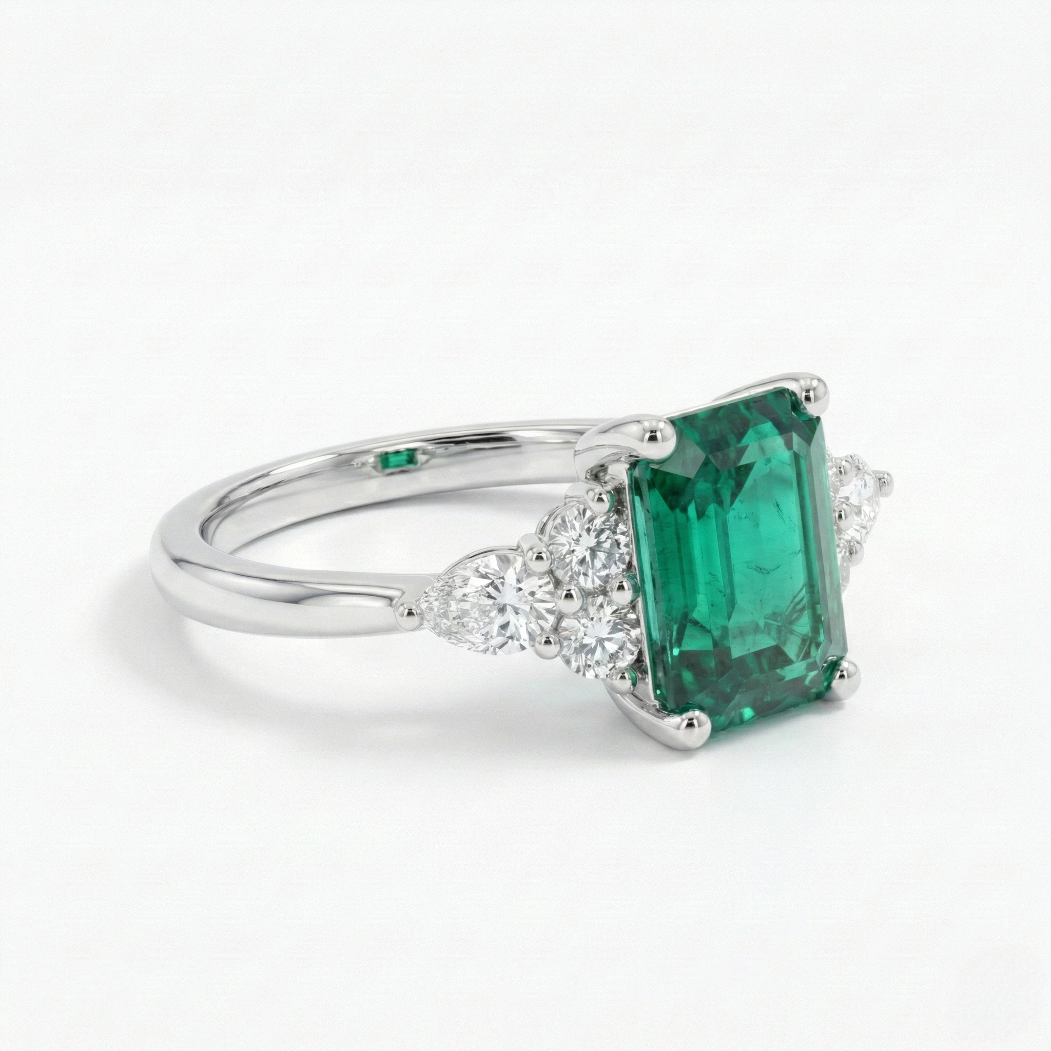 Chatham Emerald & Diamond Ring