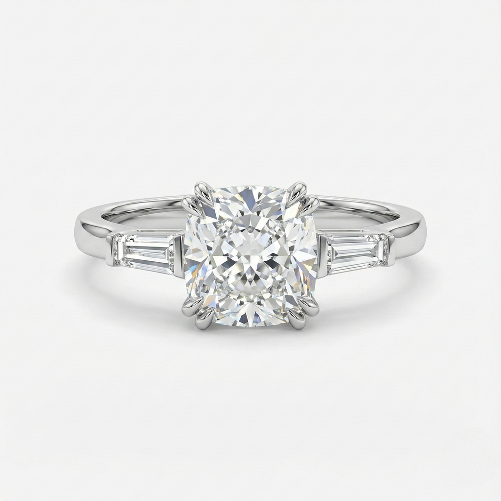 Cushion & Tapered Baguette Ring