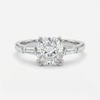 Cushion & Tapered Baguette Ring