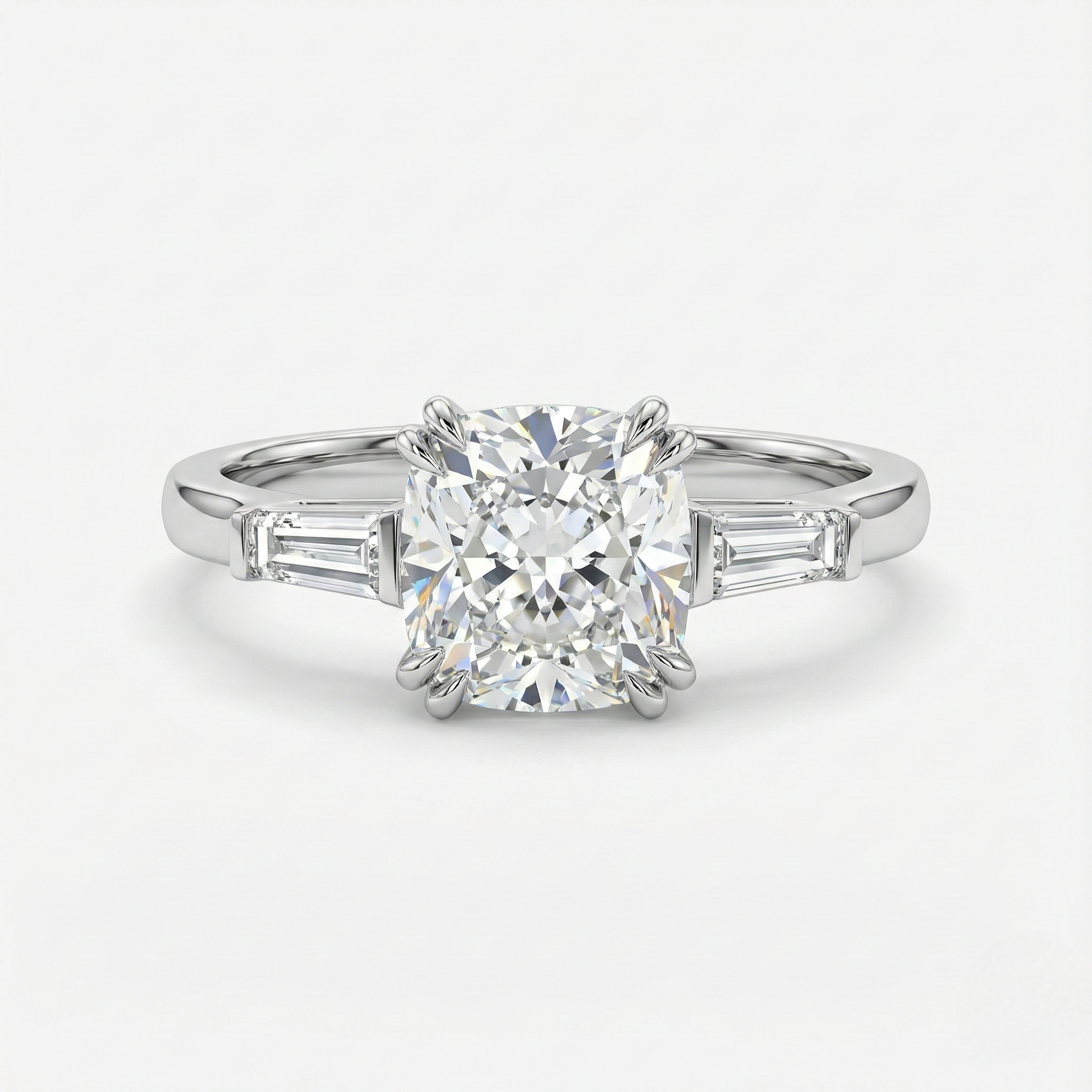 Cushion & Tapered Baguette Ring