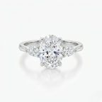 Oval & Pear Cut 3 Stones Ring