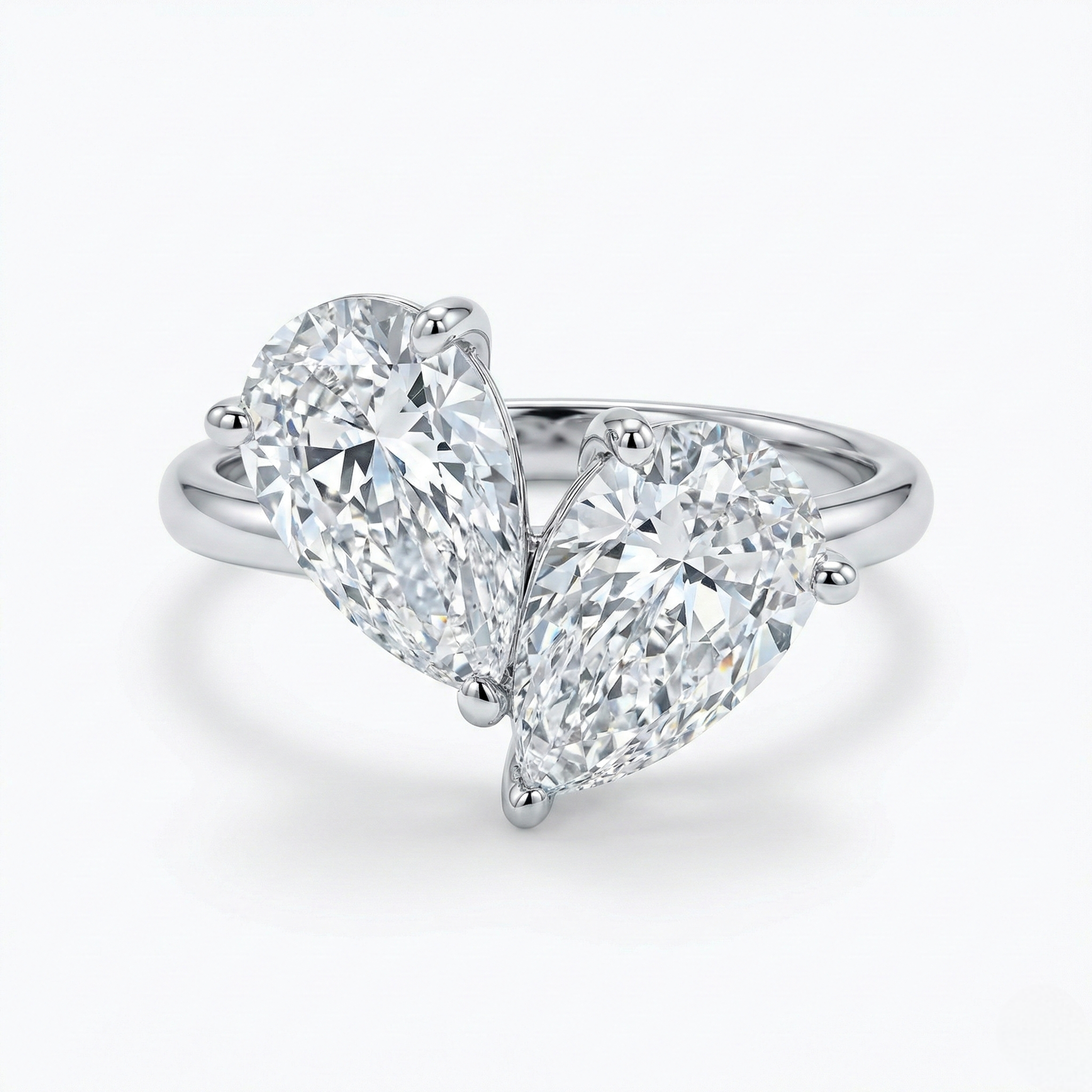 Twin Pear Diamond Ring