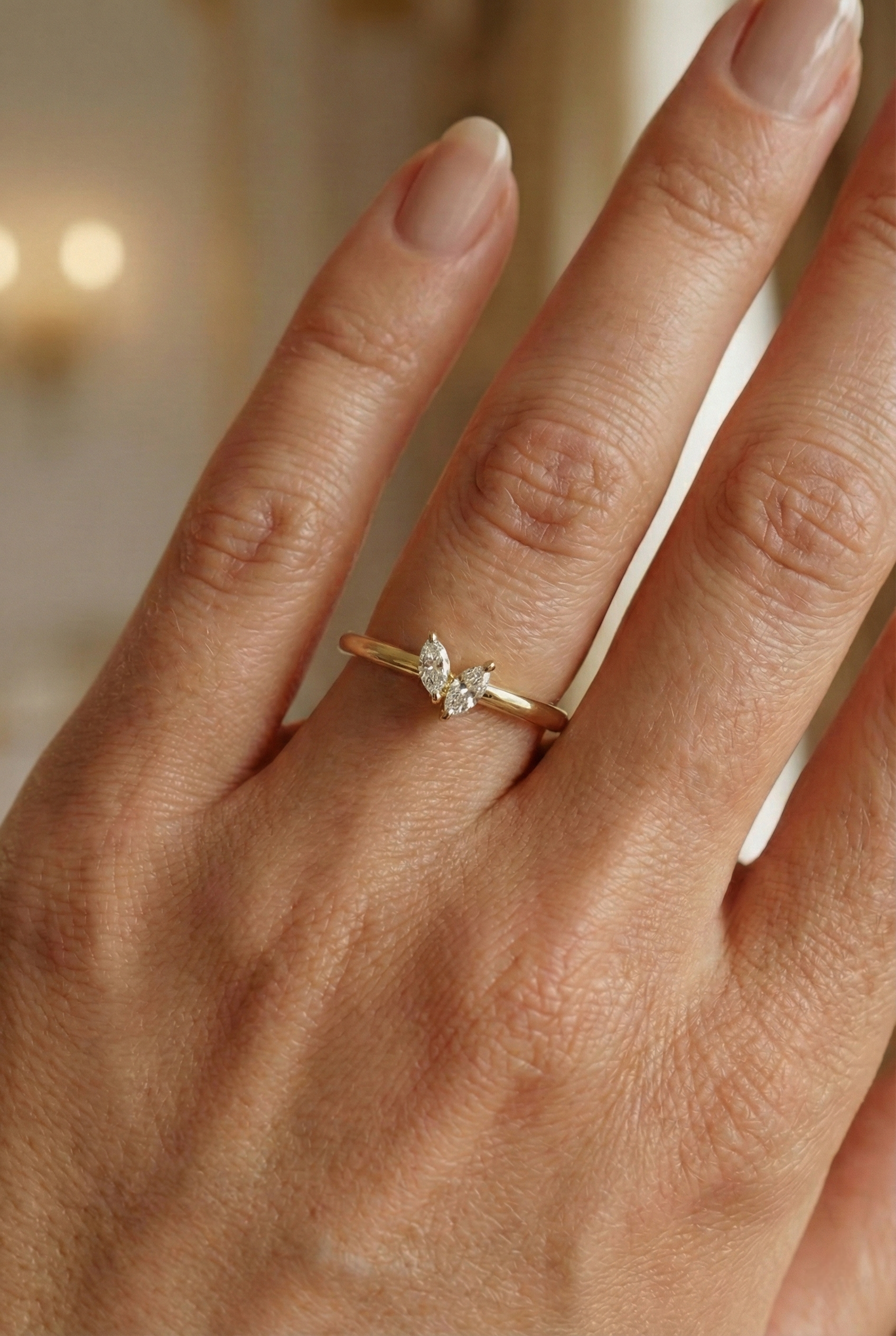 Two Marquise Diamond Ring