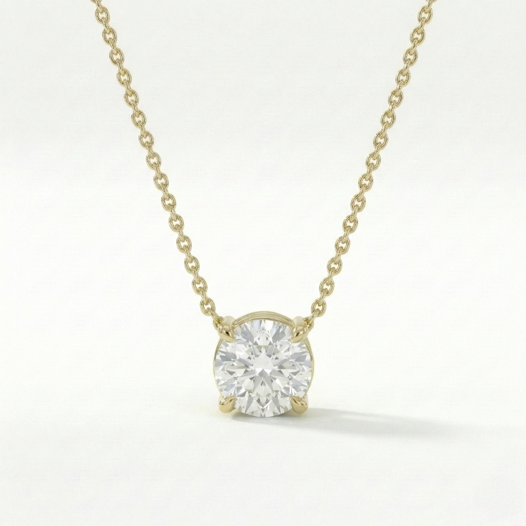 Round Solitaire pendant
