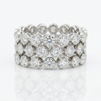 Triple Row Diamond Eternity Ring