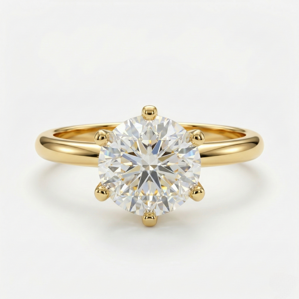 6 Prongs Solitaire Ring
