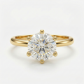 6 Prongs Solitaire Ring