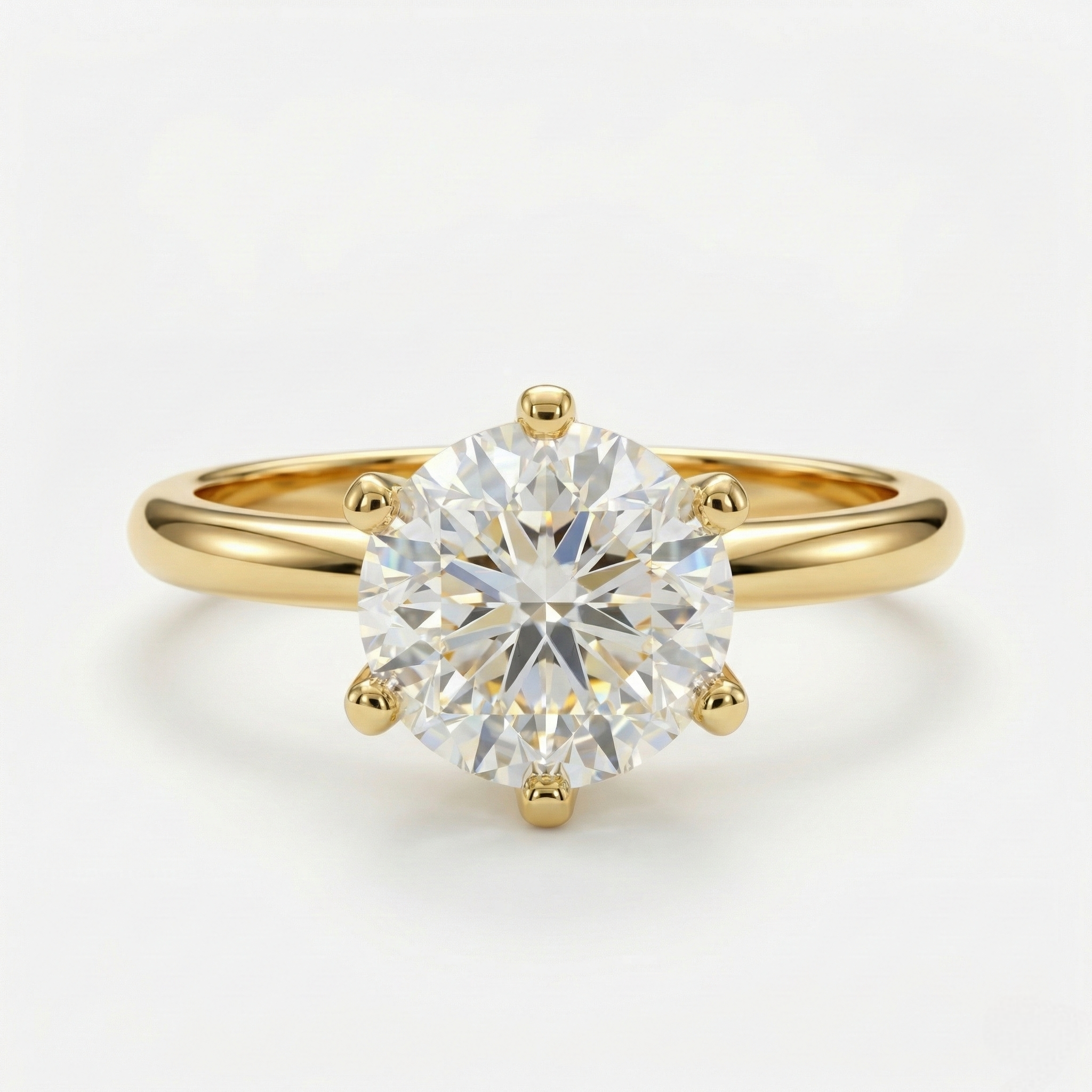 6 Prongs Solitaire Ring