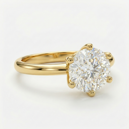 6 Prongs Solitaire Ring