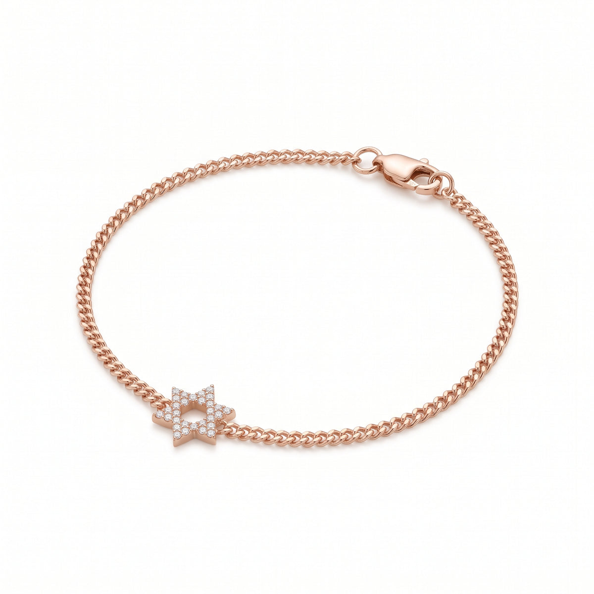 Diamond Star of David Bracelet