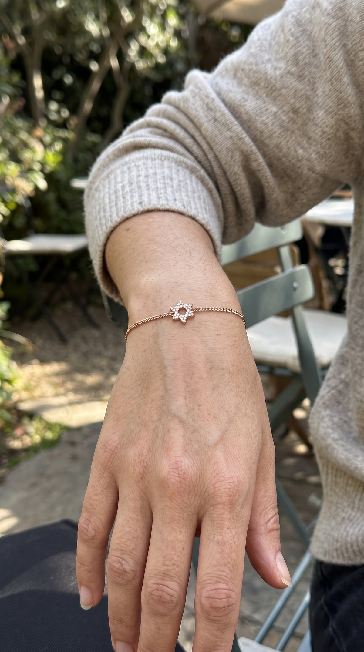 Diamond Star of David Bracelet