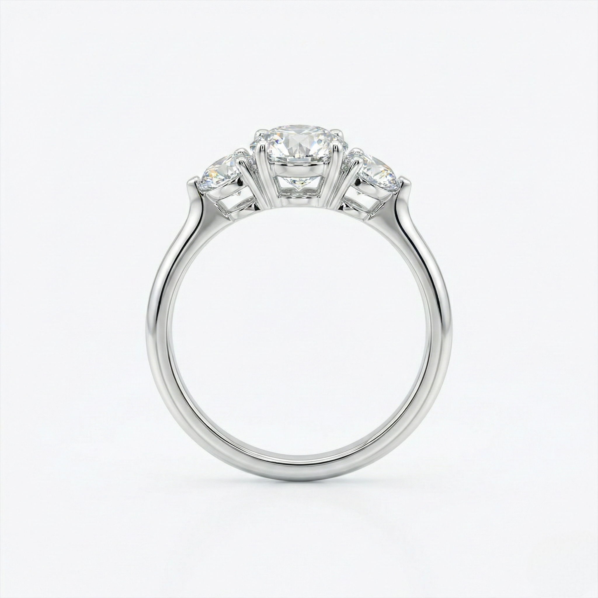 Three Stone Round Diamond Ring