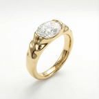 Volcano Oval Diamond Ring