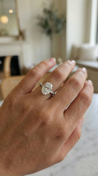 Oval-Cut Ring with Marquise & Round Diamonds