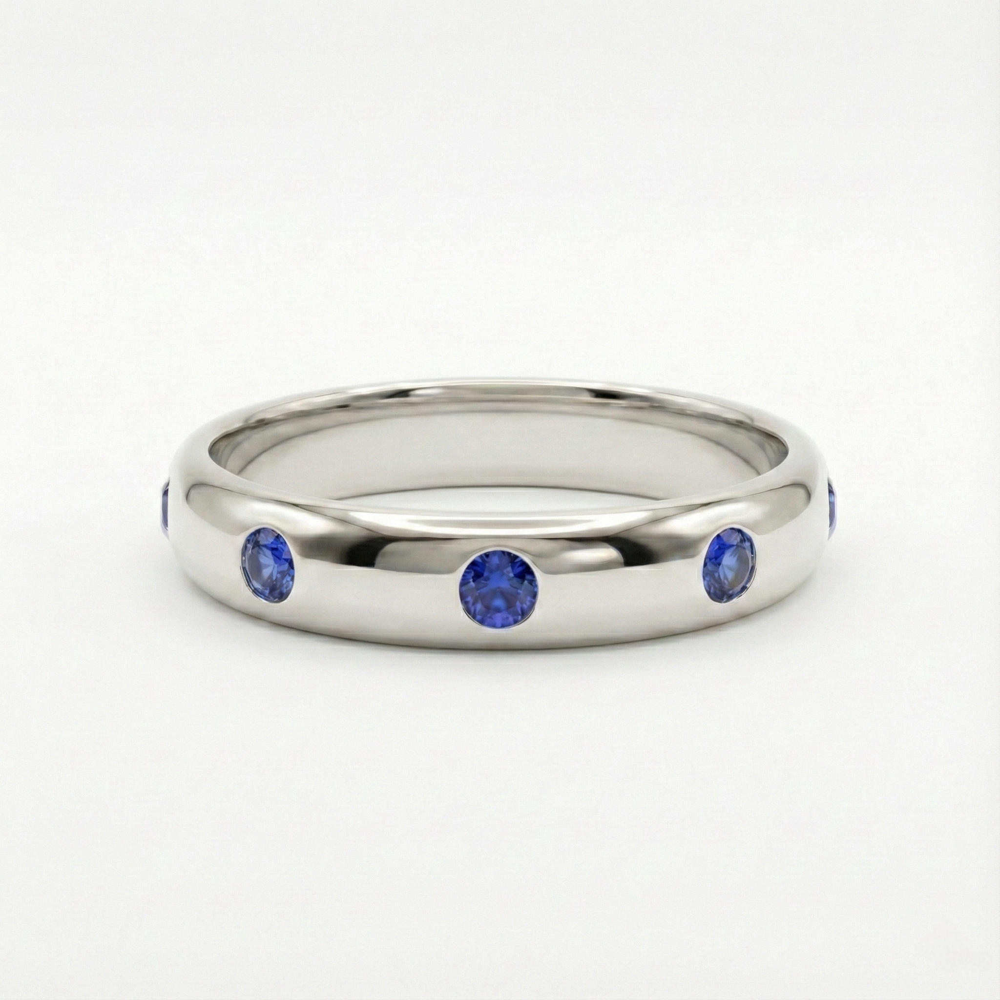 Bezel Sapphire Eternity Ring