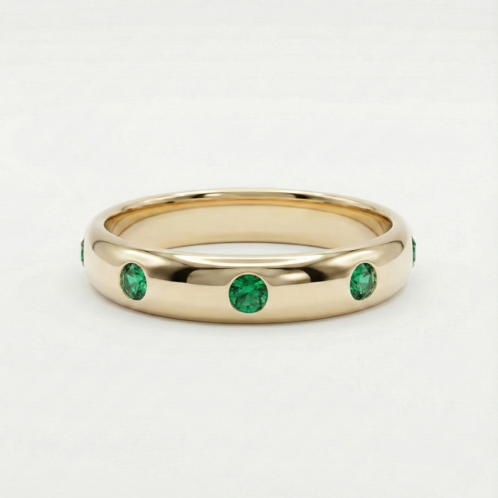 Bezel Emerald Eternity Ring