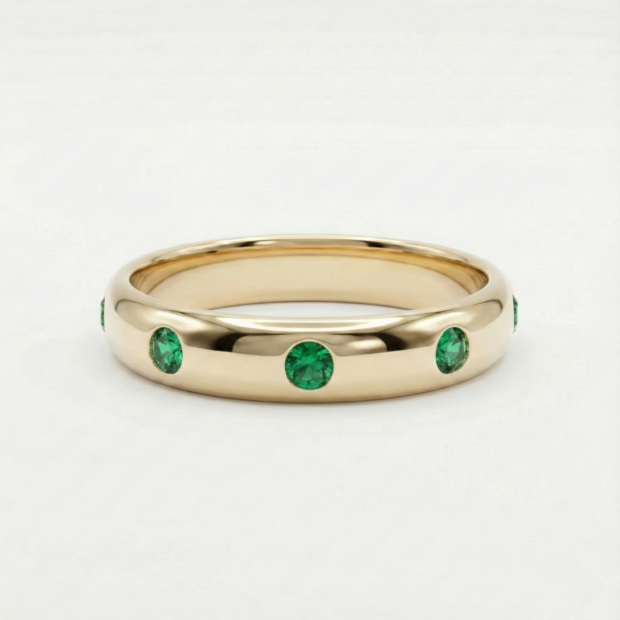 Bezel Emerald Eternity Ring