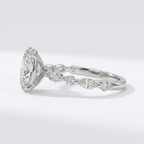 Oval-Cut Ring with Marquise & Round Diamonds