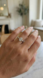 Oval-Cut Ring with Marquise & Round Diamonds