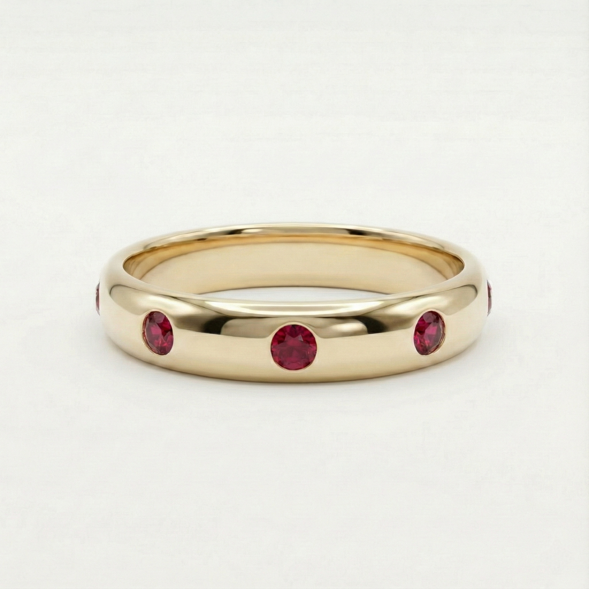 Bezel Ruby Eternity Ring