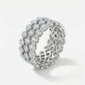 Triple Row Diamond Eternity Ring