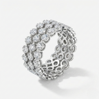 Triple Row Diamond Eternity Ring