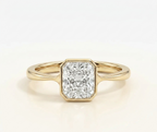 Radiant Bezel Diamond Ring